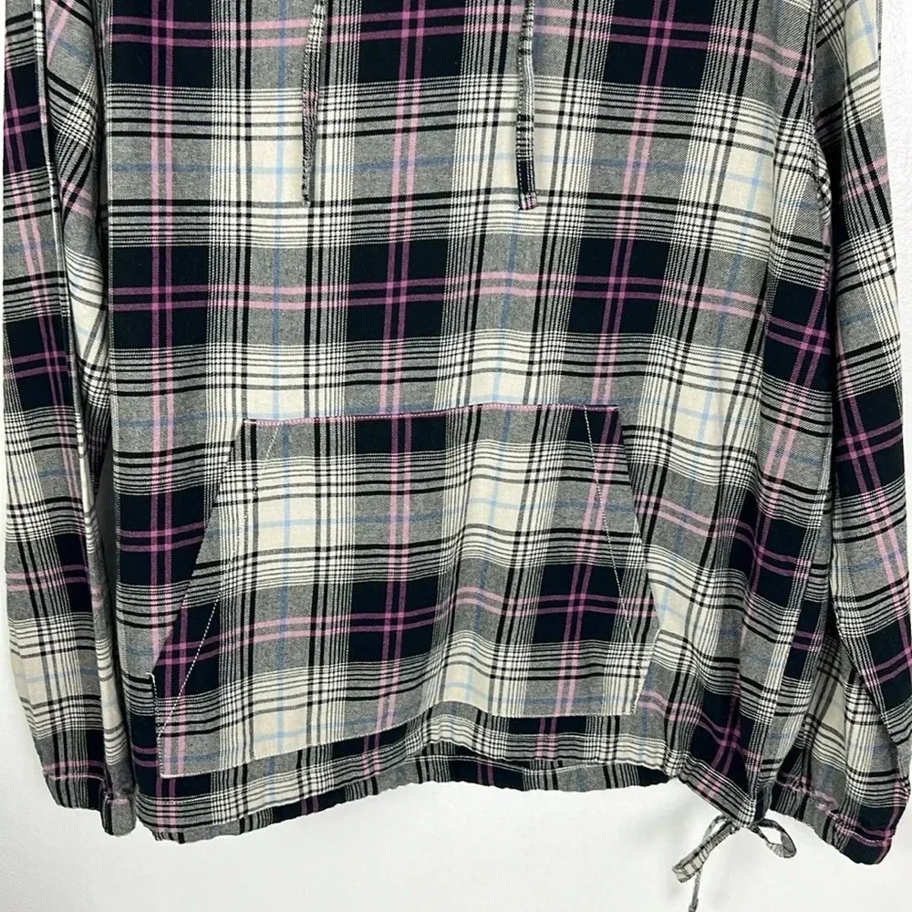Urban Outfitters Mens Medium Hoodie Flannel‎ Scotch Plaid Shirt - Picture 5 of 9